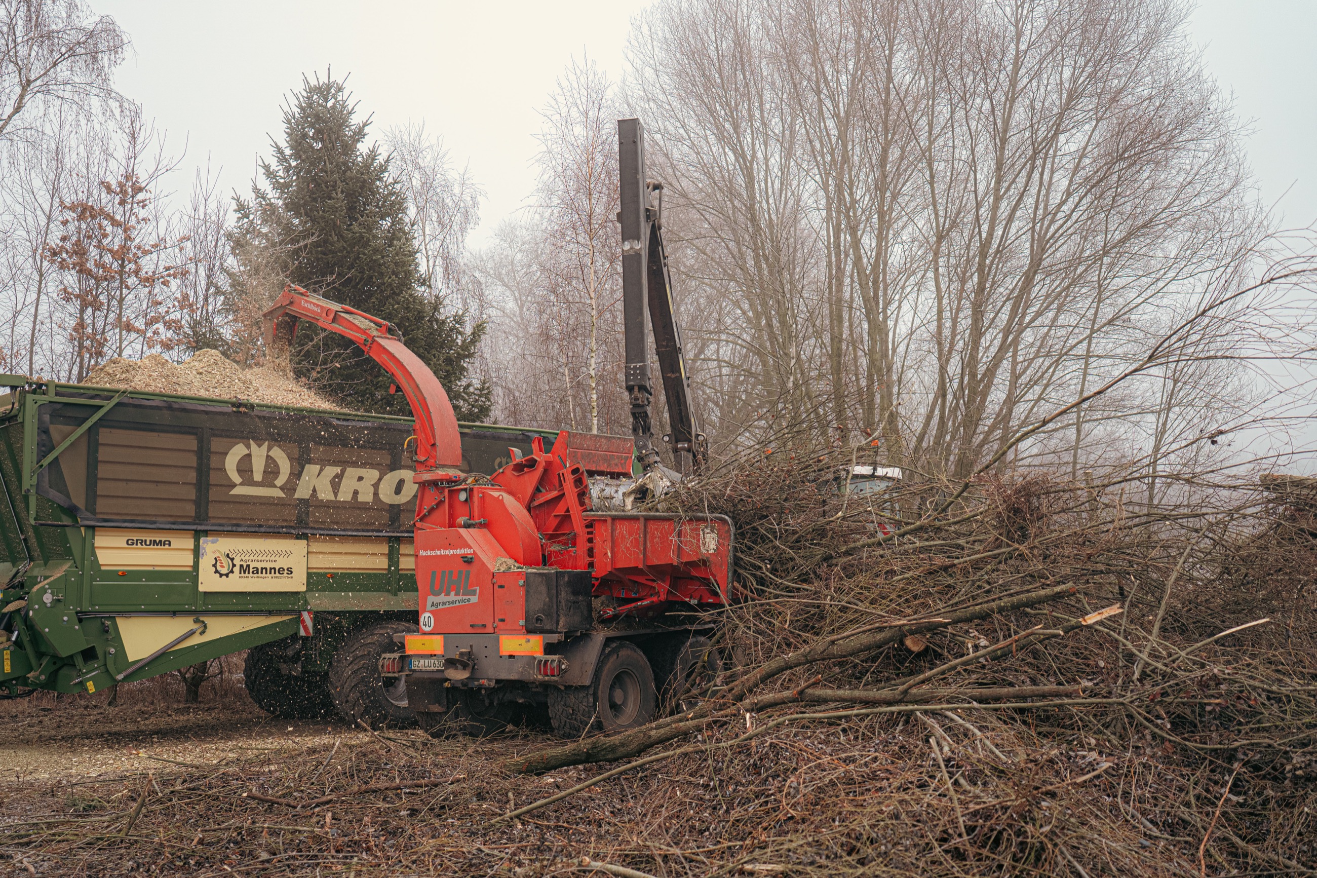 Häckseln von Holz – Produktion von Hackschnitzeln