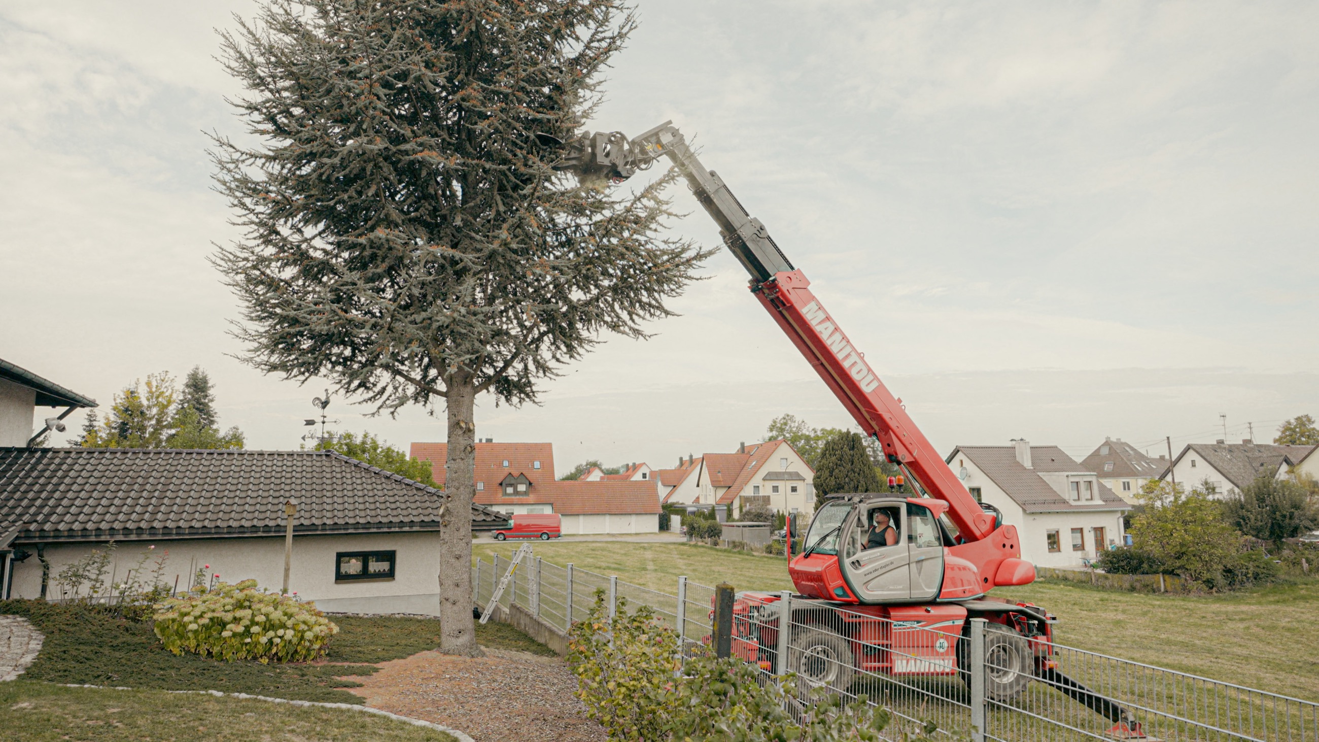 Baumarbeiten mit Arbeitskorb