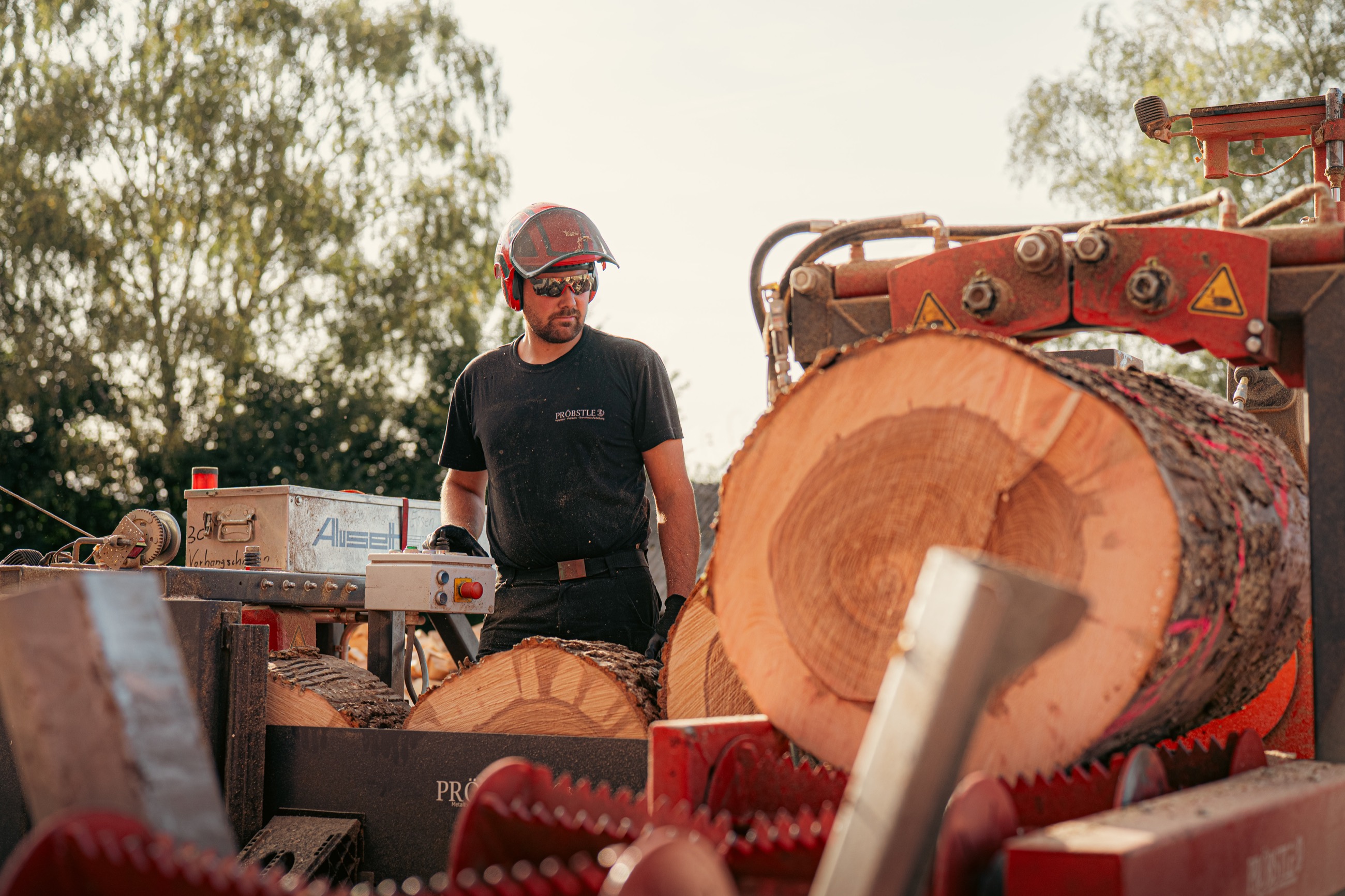 Sägen und Spalten der Scheite