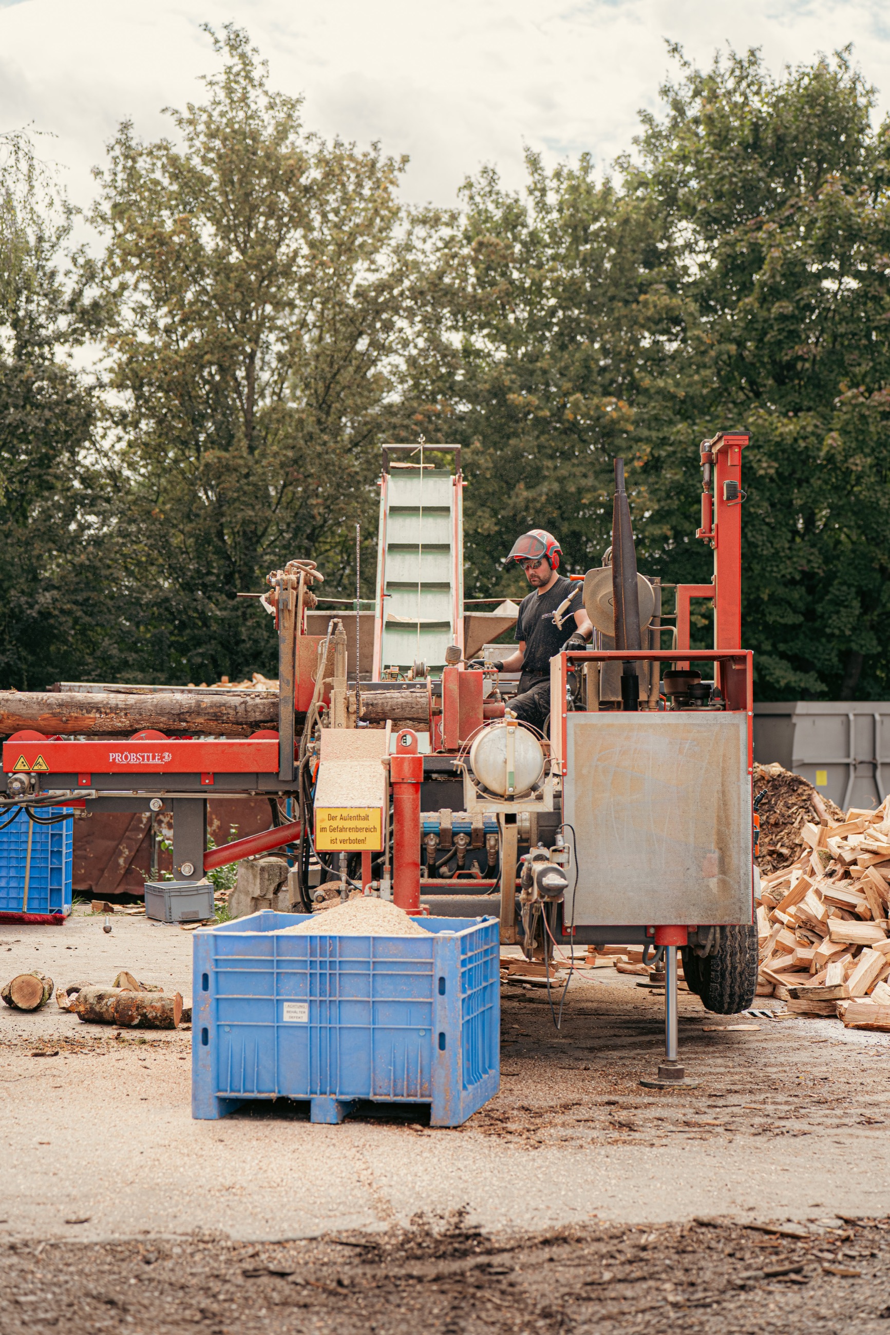 Einstreu aus Holzresten