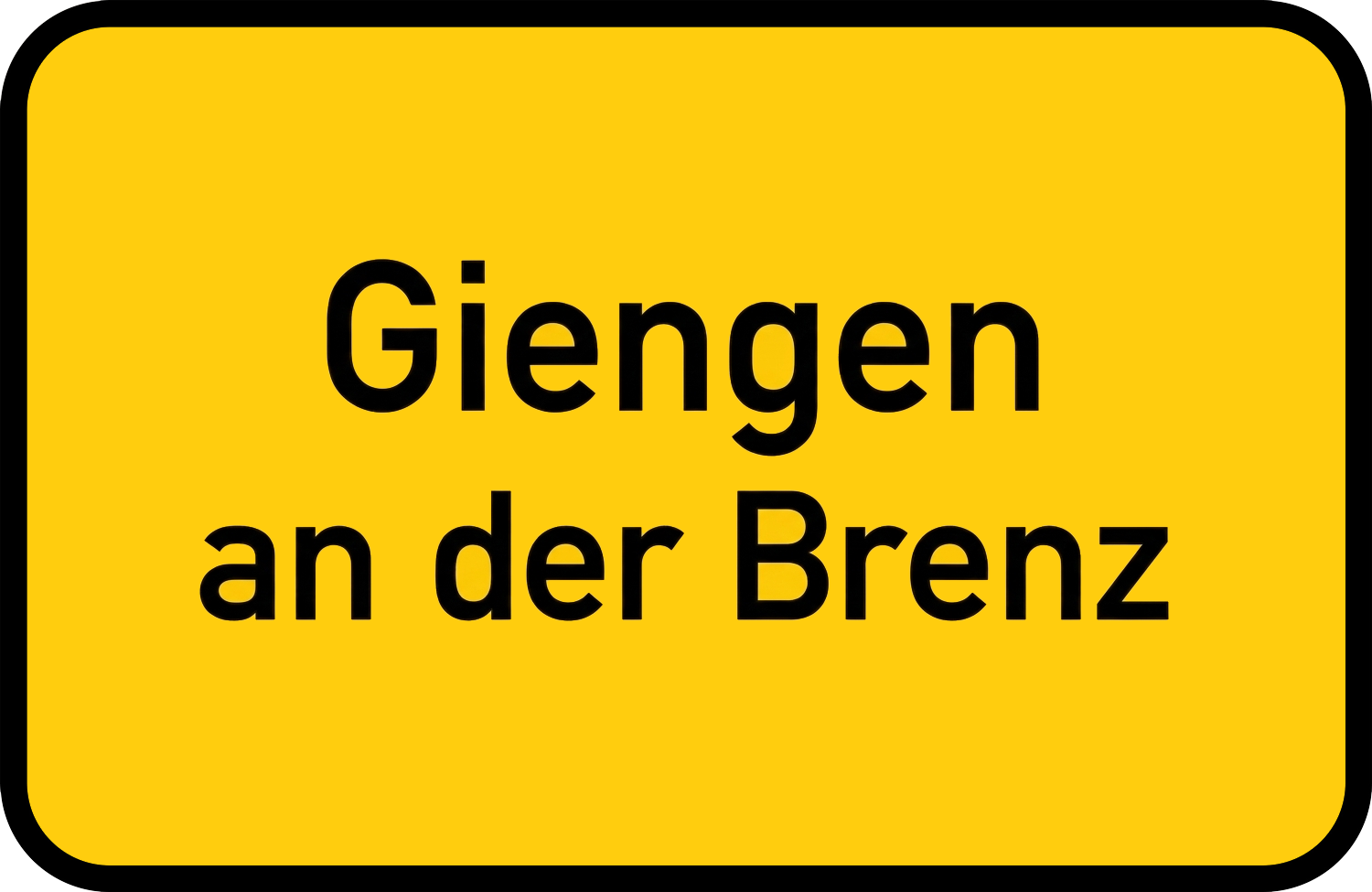 Ortseingangsschild Giengen an der Brenz