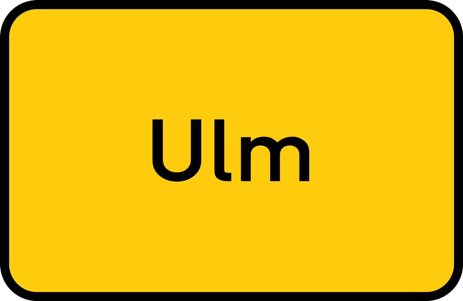 Ortseingangsschild Ulm