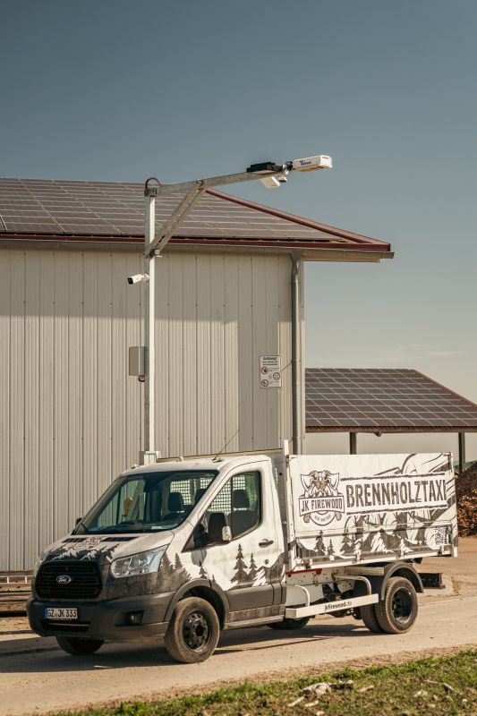 Transporter unter der Volumenvermessungsanlage